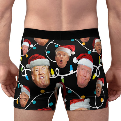 Funny Trump Face Boxer Briefs, Political Xmas Gift, Trump Christmas Gift, Republican Gift 681763 - GOP
