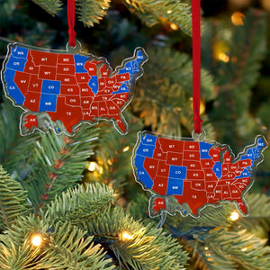 US Presidential Election 2024 Acrylic Ornament, Trump Ornament Gift, Trump 45 47 President Ornament, Trump Christmas Gift, Trump Won Ornament M1784 - GOP