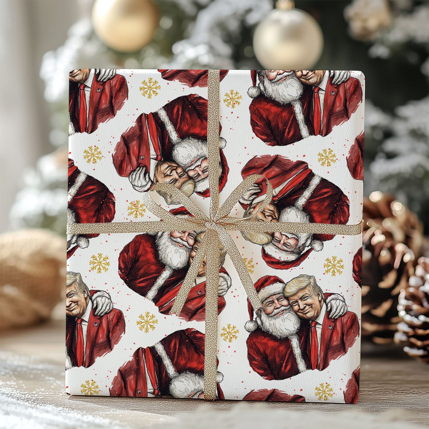 Santa's Favorite President Wrapping Paper, Political Xmas Gift Wrap, Trump Christmas Gift, Republican Gift 681778 - GOP