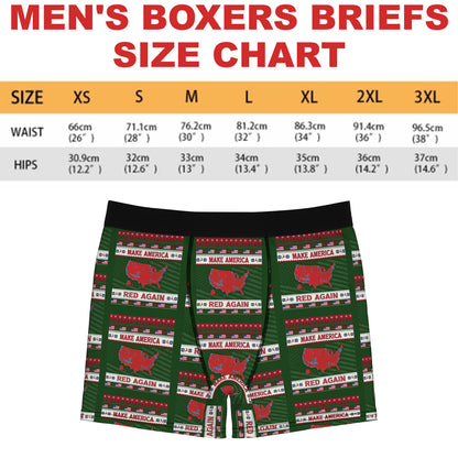 Make America Red Again Boxer Briefs, Trump Christmas Gift, Trump Boxer Briefs 681817 - GOP