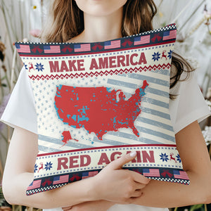 Make America Red Again Pillow, Election Map 2024,  2024 Election Result, Trump Won 2024 Christmas Pillow M1817 - GOP