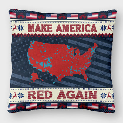 Make America Red Again Pillow, Election Map 2024,  2024 Election Result, Trump Won 2024 Christmas Pillow M1817 - GOP