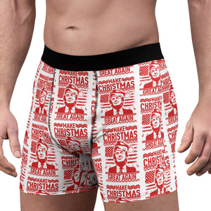 Make Christmas Great Again Boxer Briefs, Trump Christmas Gift, Funny Christmas Gift 681826 - GOP