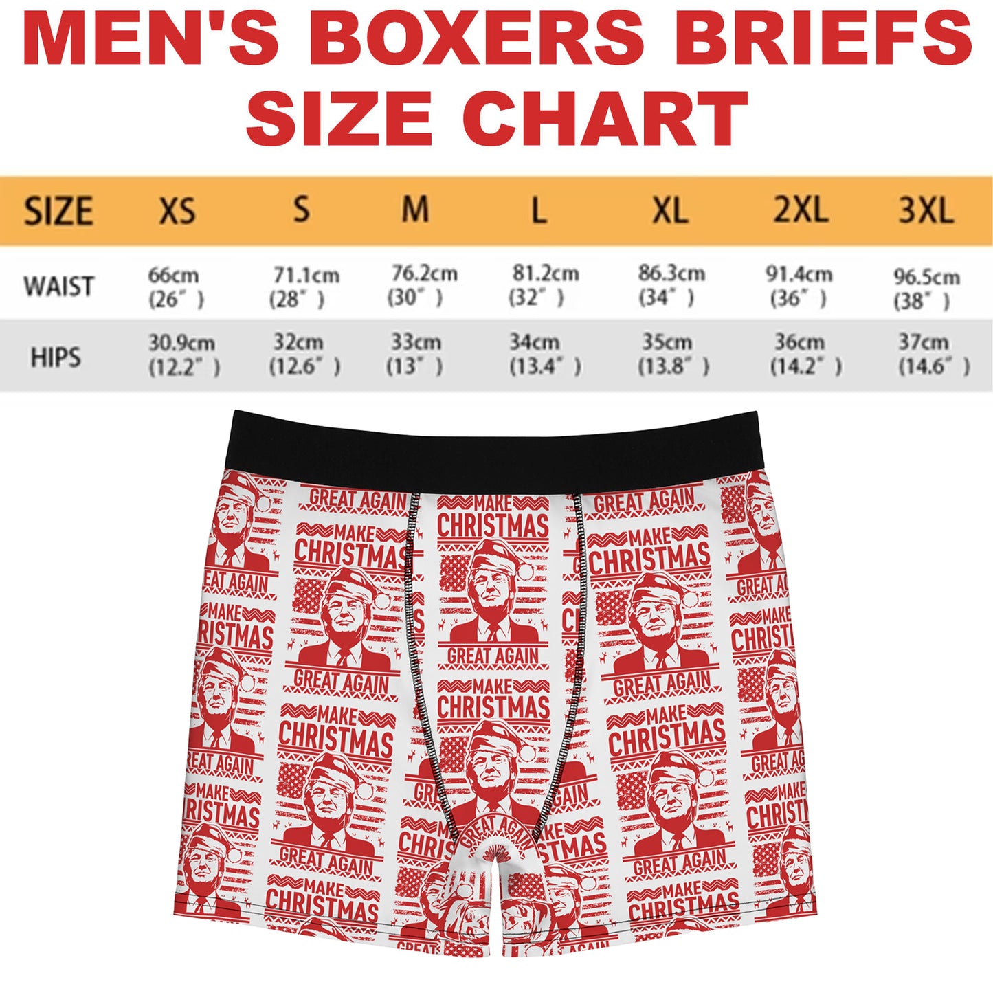 Make Christmas Great Again Boxer Briefs, Trump Christmas Gift, Funny Christmas Gift 681826 - GOP
