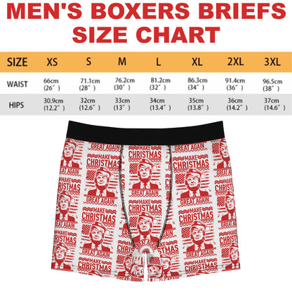 Make Christmas Great Again Boxer Briefs, Trump Christmas Gift, Funny Christmas Gift 681826 - GOP