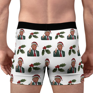 Christmas Trump Santa Boxer Briefs, Political Xmas Gift, Trump Christmas Gift, Republican Gift 681829 - GOP