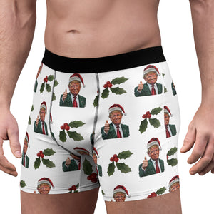 Christmas Trump Santa Boxer Briefs, Political Xmas Gift, Trump Christmas Gift, Republican Gift 681829 - GOP