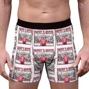 Daddy's Home In Pink Boxer Briefs, Political Xmas Gift, Trump Christmas Gift, Republican Gift 681831 - GOP