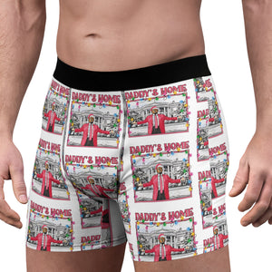 Daddy's Home In Pink Boxer Briefs, Political Xmas Gift, Trump Christmas Gift, Republican Gift 681831 - GOP