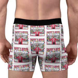 Daddy's Home In Pink Boxer Briefs, Political Xmas Gift, Trump Christmas Gift, Republican Gift 681831 - GOP