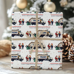 Make America Great Again Wrapping Paper, Donald Trump Christmas Wrapping Paper, MAGA Gift Wrap, Republican Gift M1832 - GOP