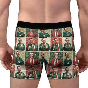 Jolly Trump Boxer Briefs, Political Xmas Gift, MAGA Gift, Trump Christmas Gift, Republican Gift 681833 - GOP