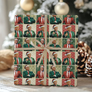 Jolly Trump Christmas, Christmas Trump Gift Wrapping Paper, MAGA Gift Wrap, Republican Gift M1833 - GOP