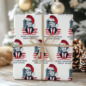 Trump Make Christmas Great Again Wrapping Paper, Trump Christmas Gift Wrap Paper, Republican Wrapping Paper, Trump Santa Wrapping Paper M1834 - GOP