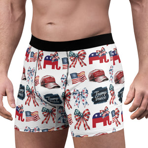 Trump Vance Coquette Boxer Briefs, Trump Boxer Briefs, MAGA Gift, Trump Christmas Gift, Republican Gift 681836 - GOP