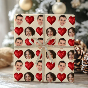 Personalized Christmas Wrapping Paper | Custom Face Photo Christmas Wrapping Paper | Custom Christmas Gift Ideas for Husband, Wife, Boyfriend, Girlfriend - 681847 - WFD