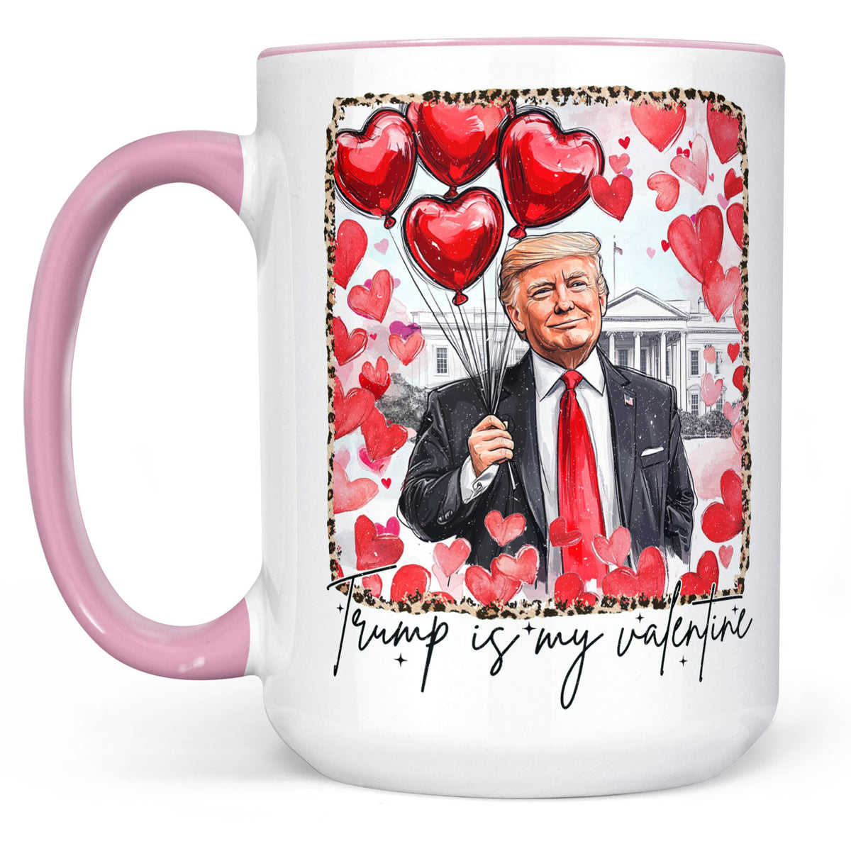 Trump Is My Valentine, Retro Valentines Mug, Funny Trump White Mug Accent Mug 681849 - GOP