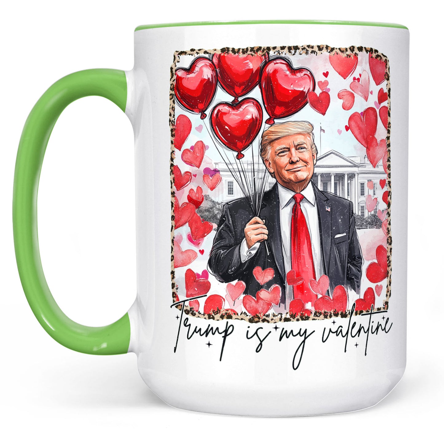 Trump Is My Valentine, Retro Valentines Mug, Funny Trump White Mug Accent Mug 681849 - GOP