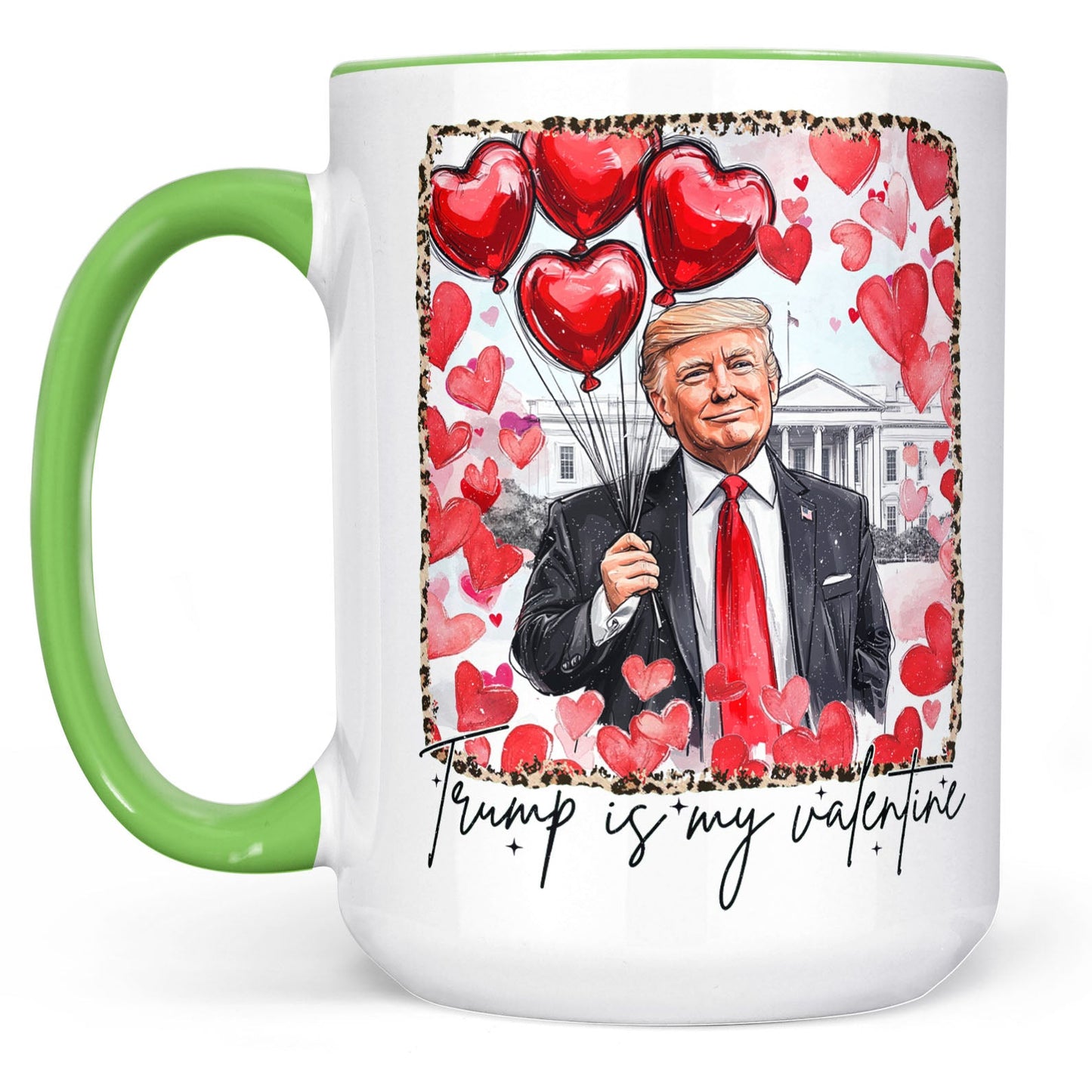 Trump Is My Valentine, Retro Valentines Mug, Funny Trump White Mug Accent Mug 681849 - GOP