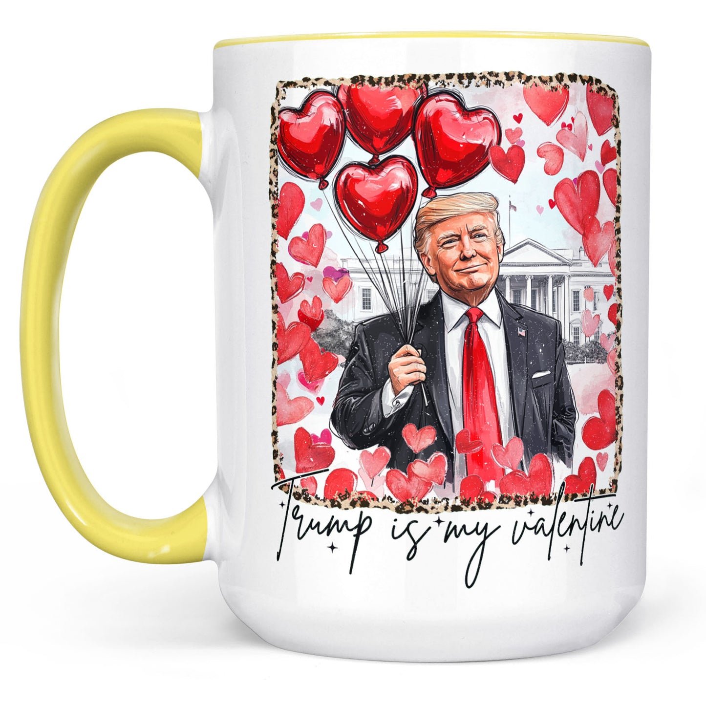 Trump Is My Valentine, Retro Valentines Mug, Funny Trump White Mug Accent Mug 681849 - GOP
