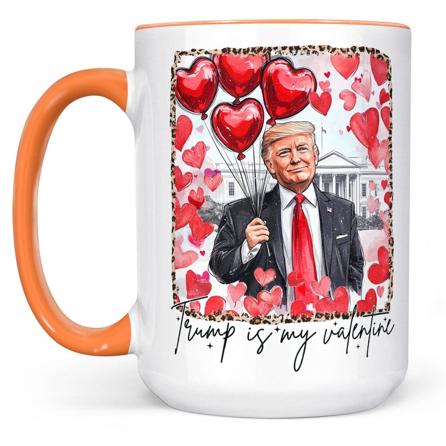 Trump Is My Valentine, Retro Valentines Mug, Funny Trump White Mug Accent Mug 681849 - GOP