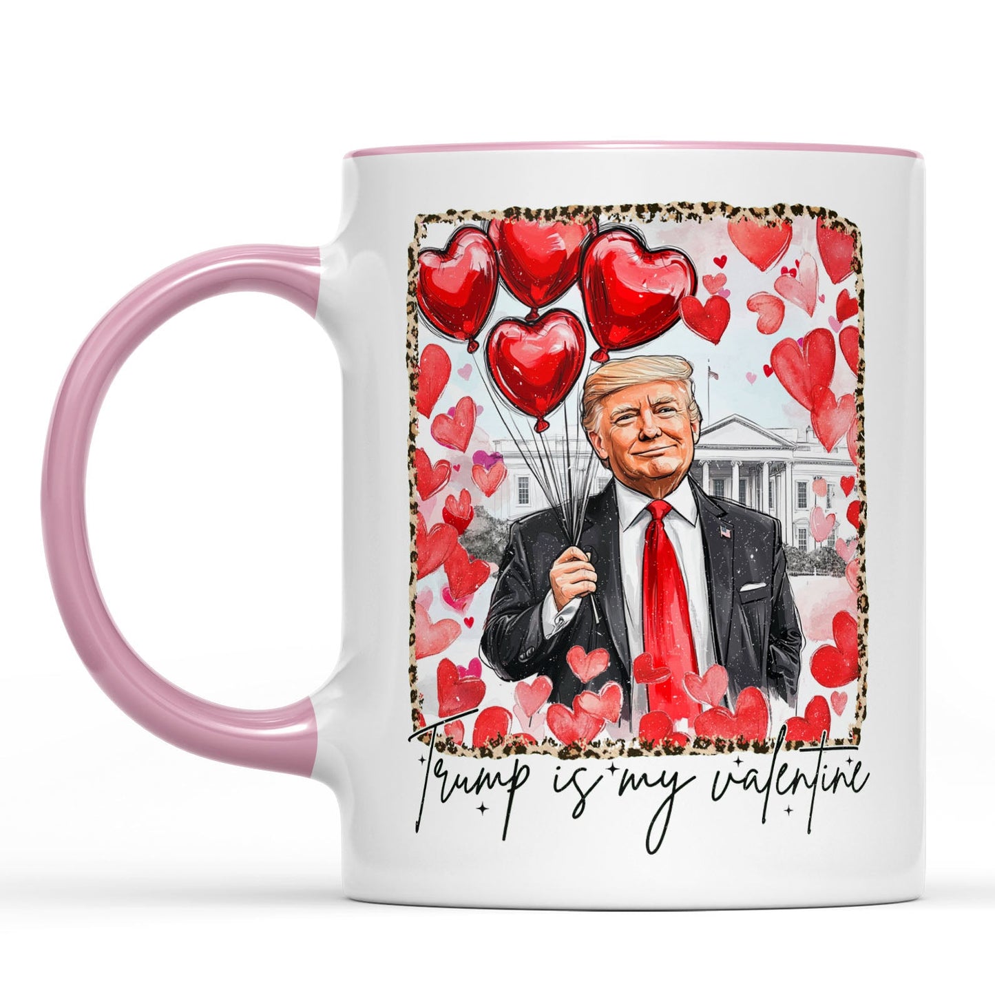 Trump Is My Valentine, Retro Valentines Mug, Funny Trump White Mug Accent Mug 681849 - GOP