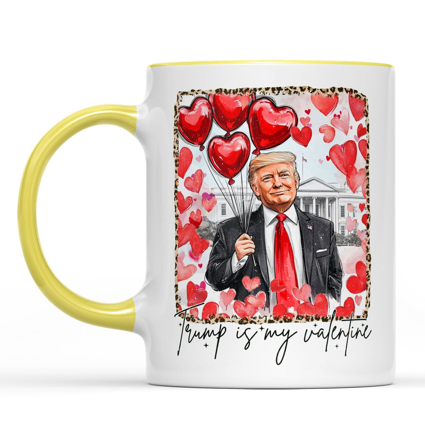 Trump Is My Valentine, Retro Valentines Mug, Funny Trump White Mug Accent Mug 681849 - GOP