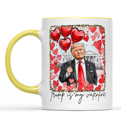 Trump Is My Valentine, Retro Valentines Mug, Funny Trump White Mug Accent Mug 681849 - GOP