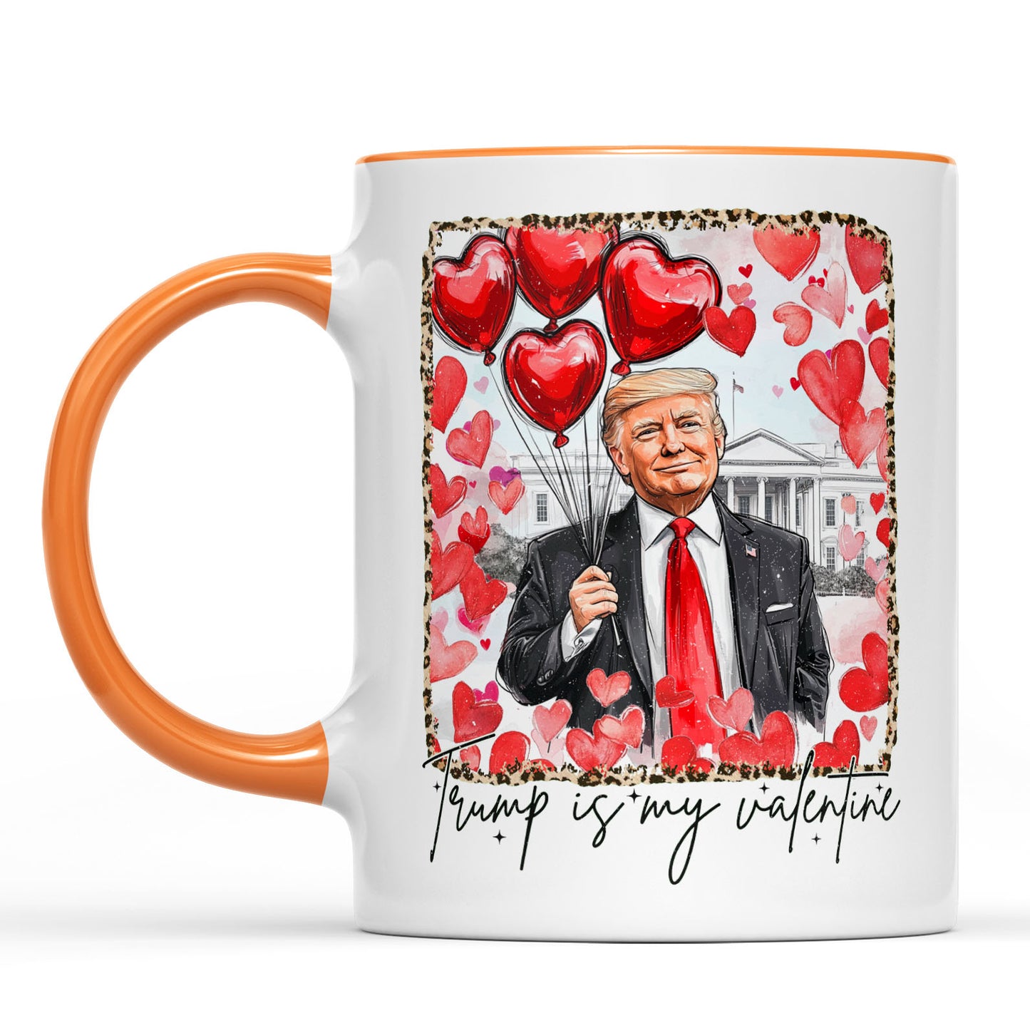 Trump Is My Valentine, Retro Valentines Mug, Funny Trump White Mug Accent Mug 681849 - GOP