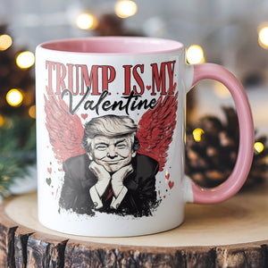 Trump Is My Valentine, Retro Valentines Mug, Trump Valentine's Day White Mug Accent Mug 681850 - GOP