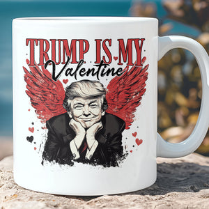 Trump Is My Valentine, Retro Valentines Mug, Trump Valentine's Day White Mug Accent Mug 681850 - GOP