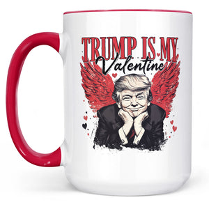 Trump Is My Valentine, Retro Valentines Mug, Trump Valentine's Day White Mug Accent Mug 681850 - GOP