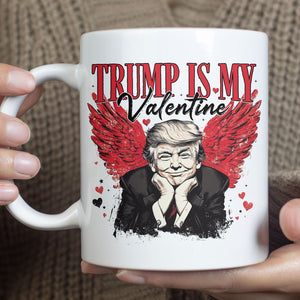 Trump Is My Valentine, Retro Valentines Mug, Trump Valentine's Day White Mug Accent Mug 681850 - GOP