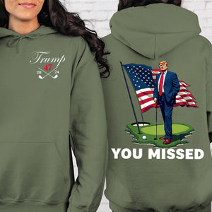 Trump Golf You Missed Shirts | Barstol Golf Trump Tshirts | Republican Nominee Shirts | Republican Political T-shirts | Trump Front & Back Shirt Dark 681853 - GOP