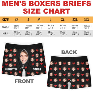 Live Preview Custom Face Photo Property Of | Personalized Upload Photo Boxer Briefs | Gift Ideas for Husband, Boyfriend, Valentines Day 681854