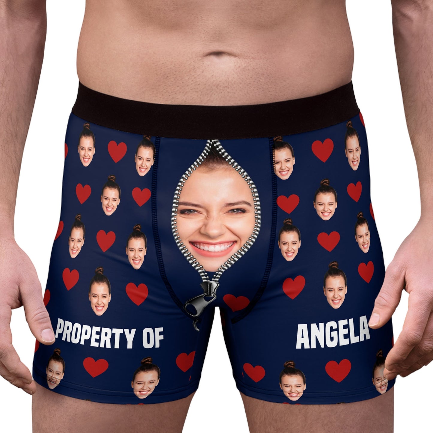 Live Preview Custom Face Photo Property Of | Personalized Upload Photo Boxer Briefs | Gift Ideas for Husband, Boyfriend, Valentines Day 681854