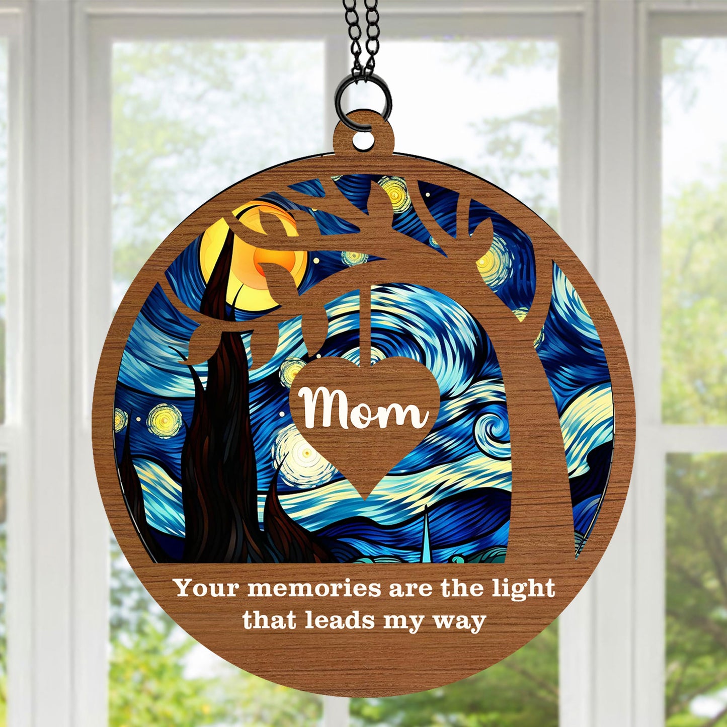 Your Memories Are The Light That Leads My Way Suncatcher Ornament, Custom Name Suncatchers, Gift For Family, Memorial Gift Ornament 681954