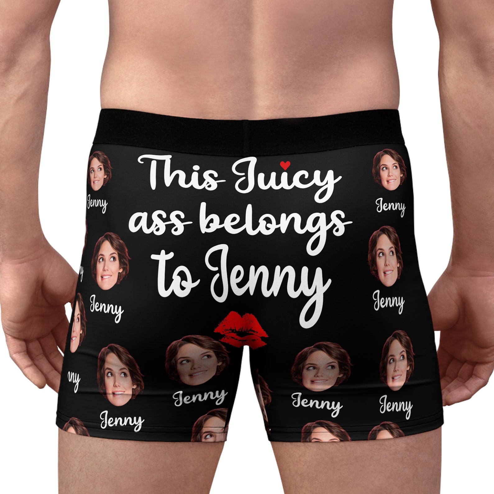 This Juicy Ass Belongs To Boxer Briefs, Custom Face Photo Boxer, Custom Valentine Gift Ideas for Husband, Boyfriend 681857