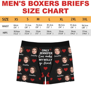 Custom Photo Only She Can Jingle My Bells | Live Preview Custom Face Photo Boxer Briefs | Funny Personalized Gift Ideas for Husband, Boyfriend, Valentines Day 681862