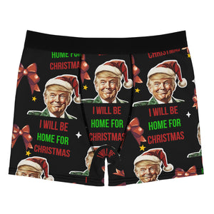 Trump I'll Be Home For Christmas Boxer Briefs, Political Xmas Gift, Trump Christmas Gift, Republican Gift 681780 - GOP