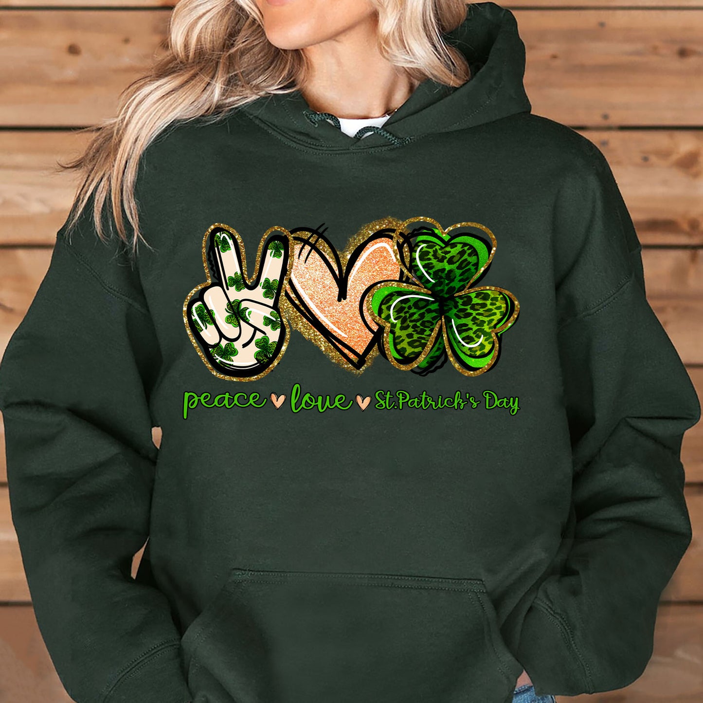 Peace Love St Paddy's Day Tee, St Patrick's Day Shirt, St. Patrick's Day Sweater, Irish Shirt Dark 681871