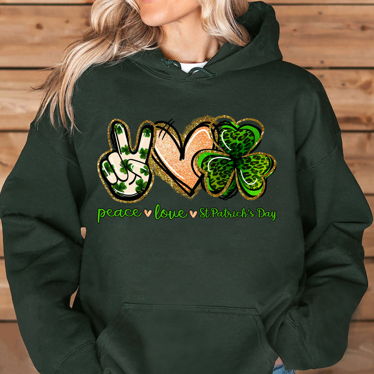 Peace Love St Paddy's Day Tee, St Patrick's Day Shirt, St. Patrick's Day Sweater, Irish Shirt Dark 681871