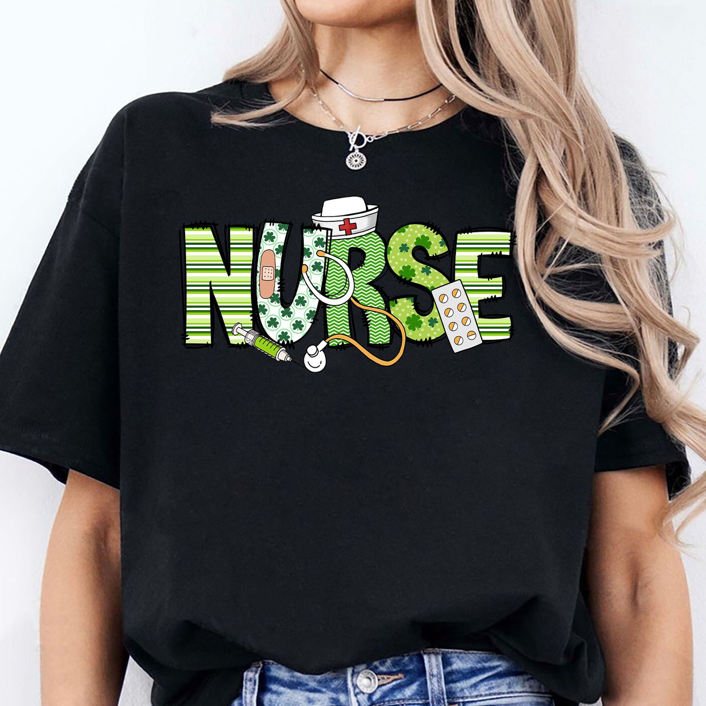Patricks Day Nurse Tee, St Patrick's Day Shirt, St. Patrick's Day Sweater, Lucky Irish Women Shirt Dark 681872