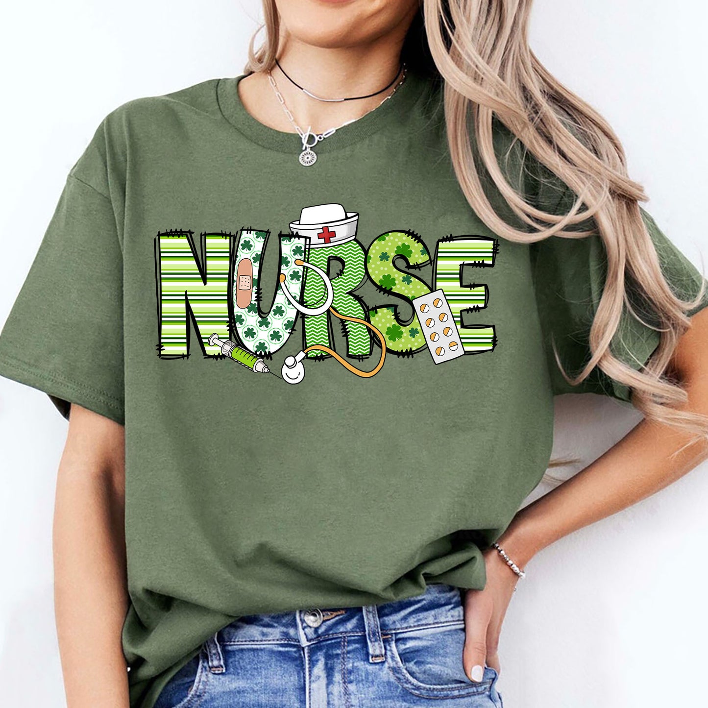 Patricks Day Nurse Tee, St Patrick's Day Shirt, St. Patrick's Day Sweater, Lucky Irish Women Shirt Dark 681872