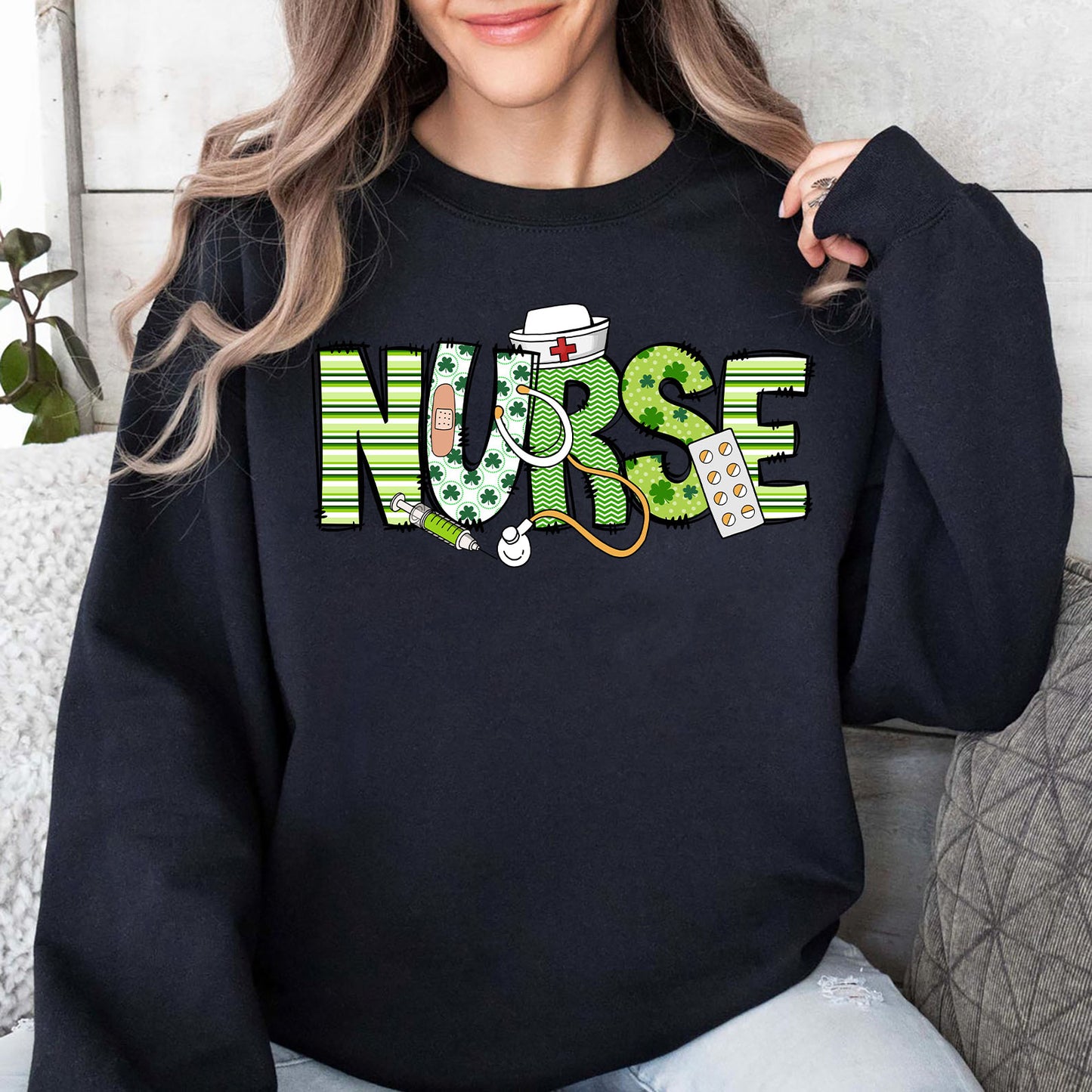 Patricks Day Nurse Tee, St Patrick's Day Shirt, St. Patrick's Day Sweater, Lucky Irish Women Shirt Dark 681872