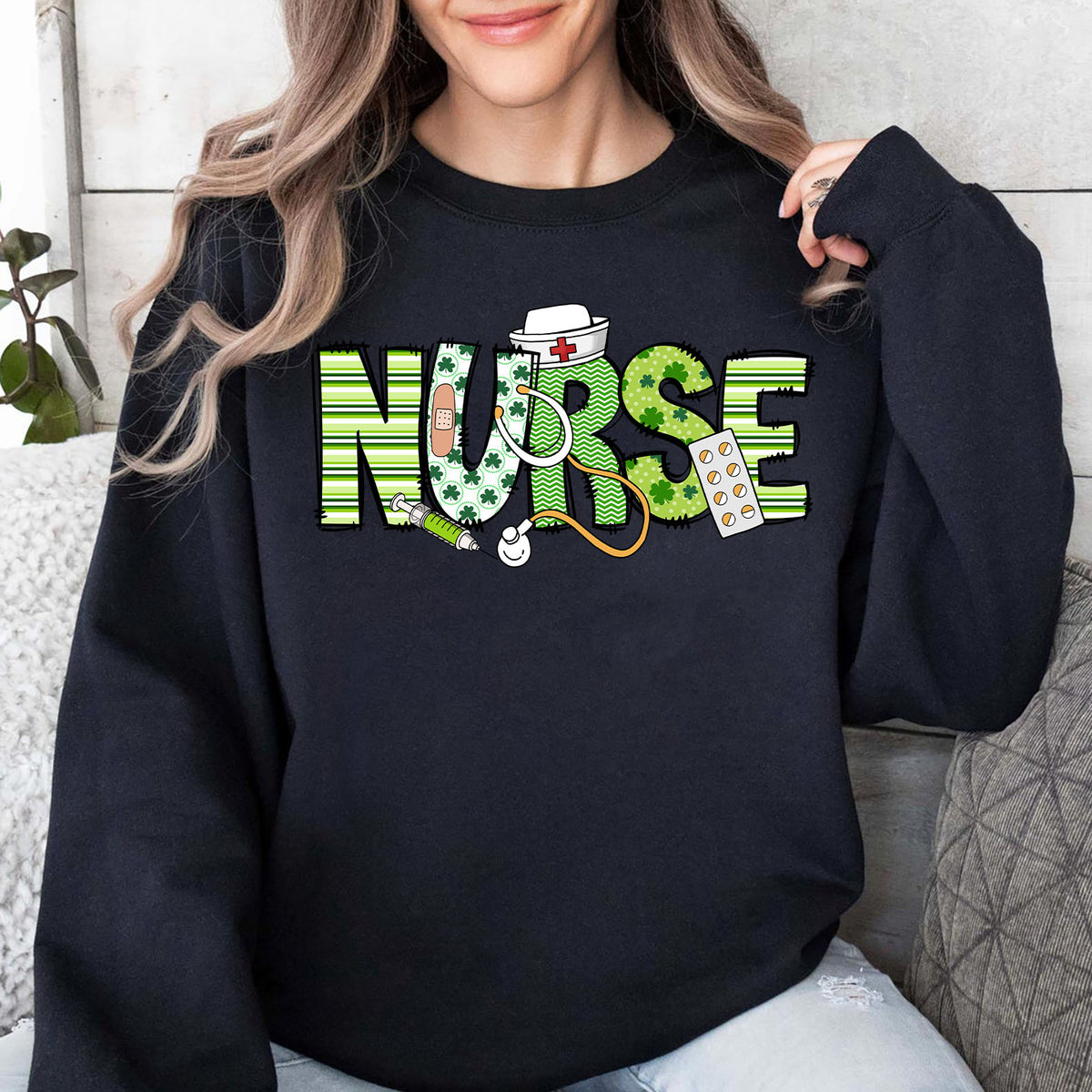 Patricks Day Nurse Tee, St Patrick's Day Shirt, St. Patrick's Day Sweater, Lucky Irish Women Shirt Dark 681872