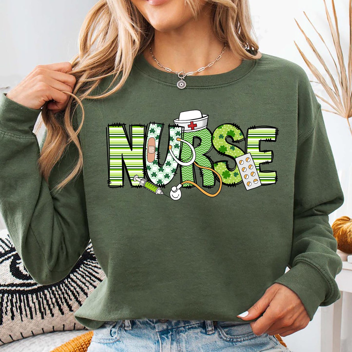 Patricks Day Nurse Tee, St Patrick's Day Shirt, St. Patrick's Day Sweater, Lucky Irish Women Shirt Dark 681872
