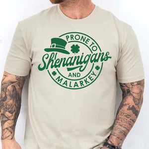 Prone To Shenanigans and Malarkey Sweatshirt, St. Patrick's Day Shirt, Shamrock Sweatshirt Bright Shirt 681873