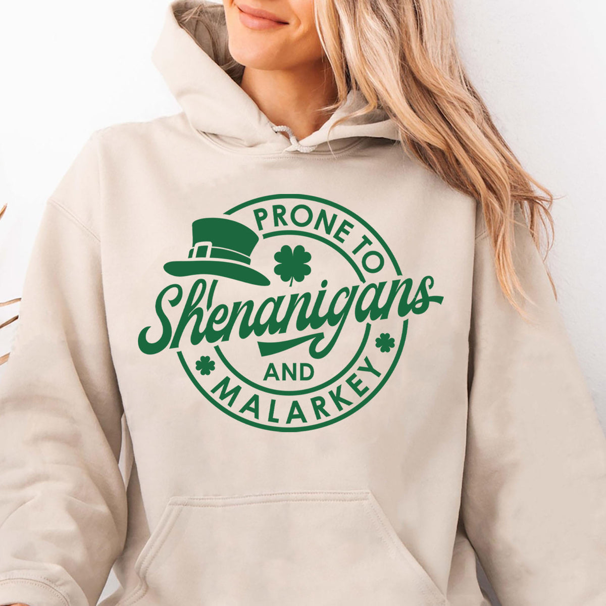 Prone To Shenanigans and Malarkey Sweatshirt, St. Patrick's Day Shirt, Shamrock Sweatshirt Bright Shirt 681873