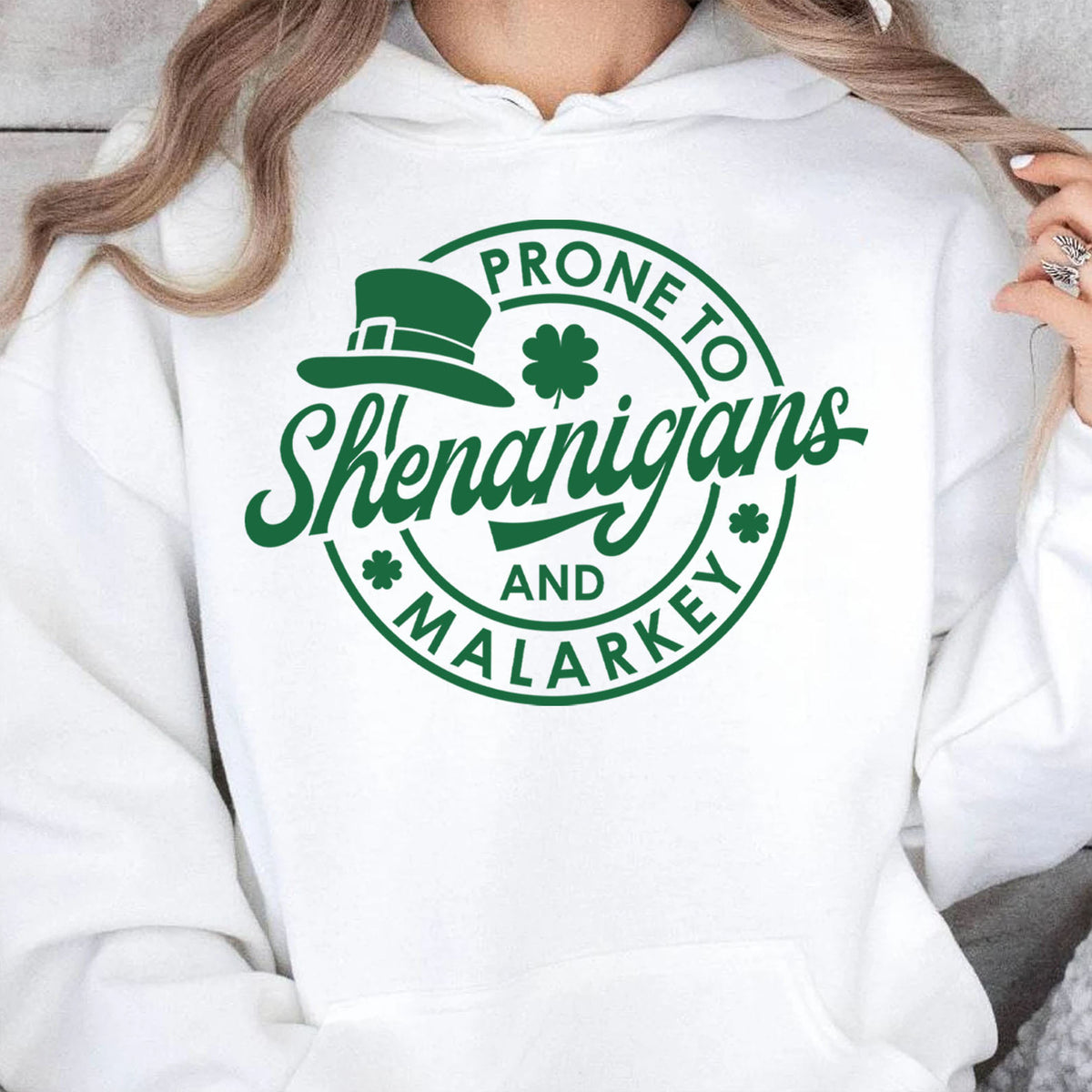 Prone To Shenanigans and Malarkey Sweatshirt, St. Patrick's Day Shirt, Shamrock Sweatshirt Bright Shirt 681873
